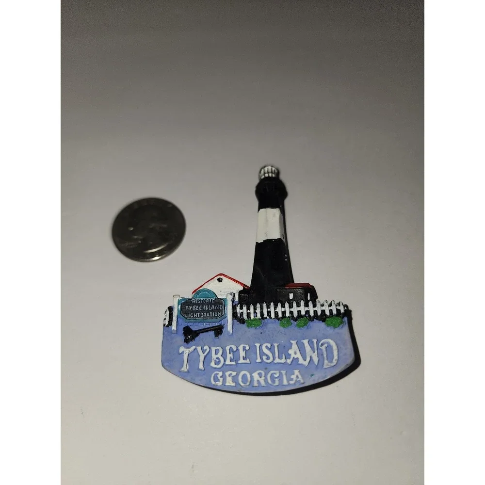 Tybee Island Georgia Lighthouse figure‎ 3D Refrigerator Magnet